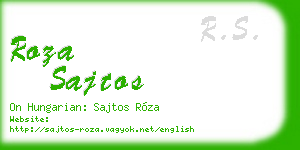 roza sajtos business card